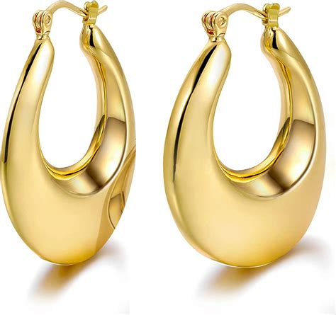 fat hoop earrings|Amazon.com: Chunky Hoop Earrings.